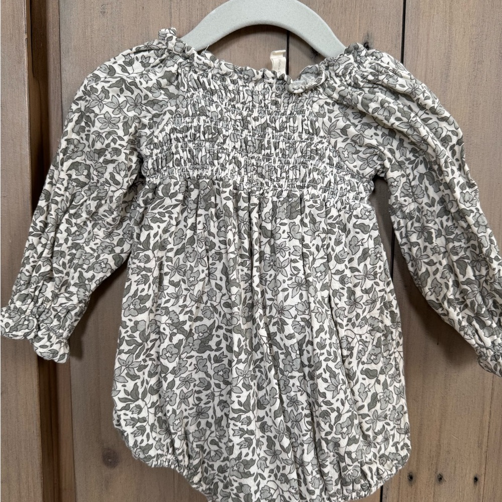 Quincy Mae Floral Long Sleeve Romper